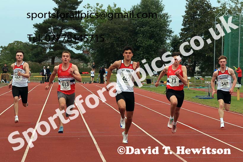 100 metres, 2025 NEGP No 5 Monkton, Wednesday, July 23rd. Photo: David T. Hewitson/Sports for All Pics